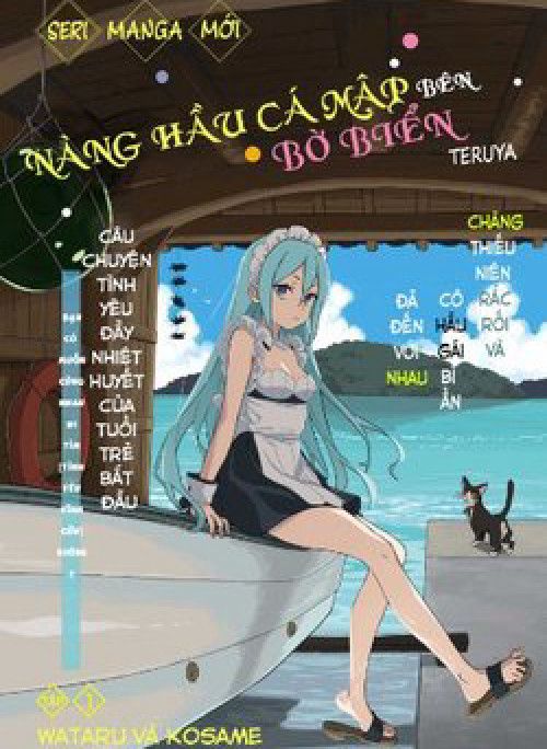 Nàng hầu cá mập bên bờ biển