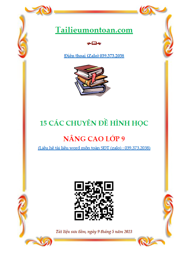 15 chuyên đề hình học nâng cao