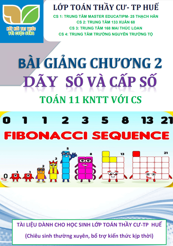 Bài giảng dãy số, cấp số cộng và cấp số nhân Toán 11 KNTTvCS