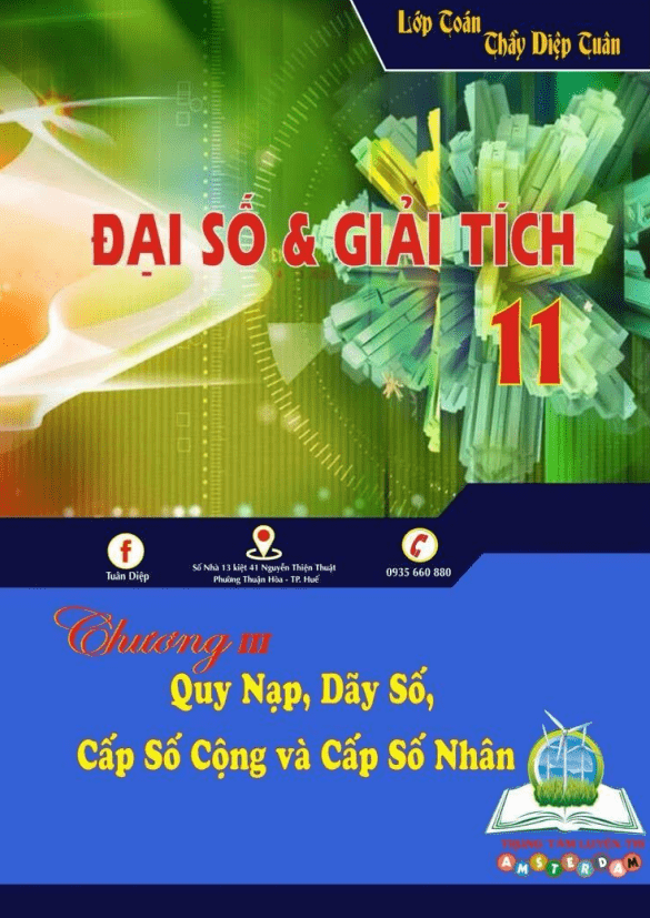 Bài tập phương pháp quy nạp toán học, dãy số, cấp số cộng và cấp số nhân