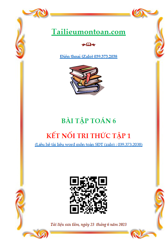 Bài tập toán 6 kết nối tri thức tập 1