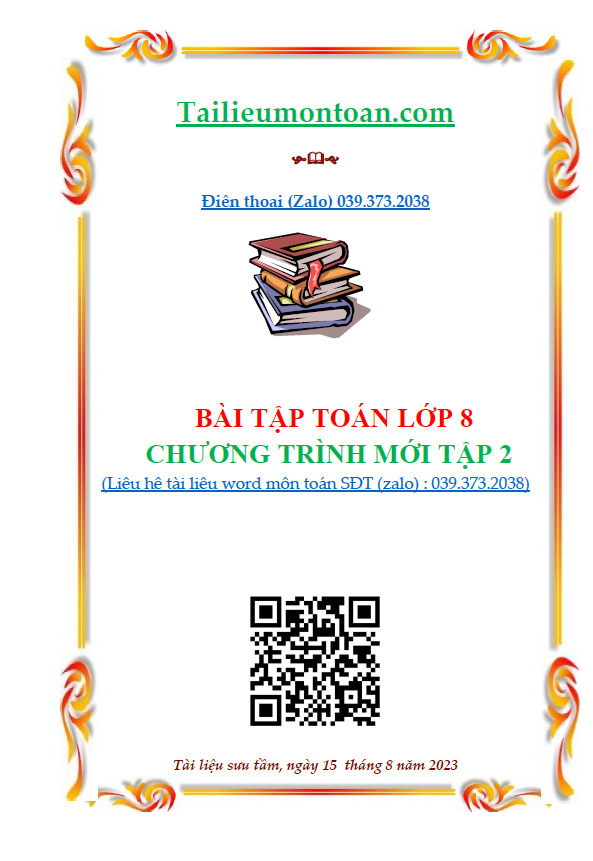 Bài tập toán lớp 8 tập 2