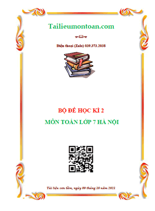 Bộ đề học kì 2 môn toán lớp 7 Hà Nội