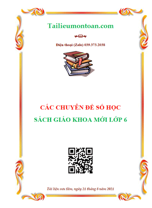 Các chuyên bồi dưỡng học sinh giỏi số học lớp 6