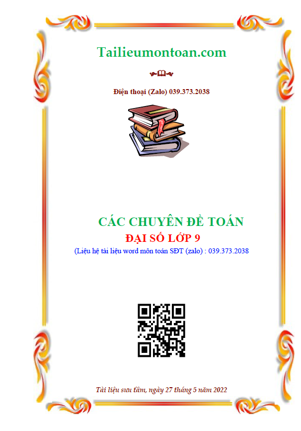 Các chuyên đề đại số lớp 9