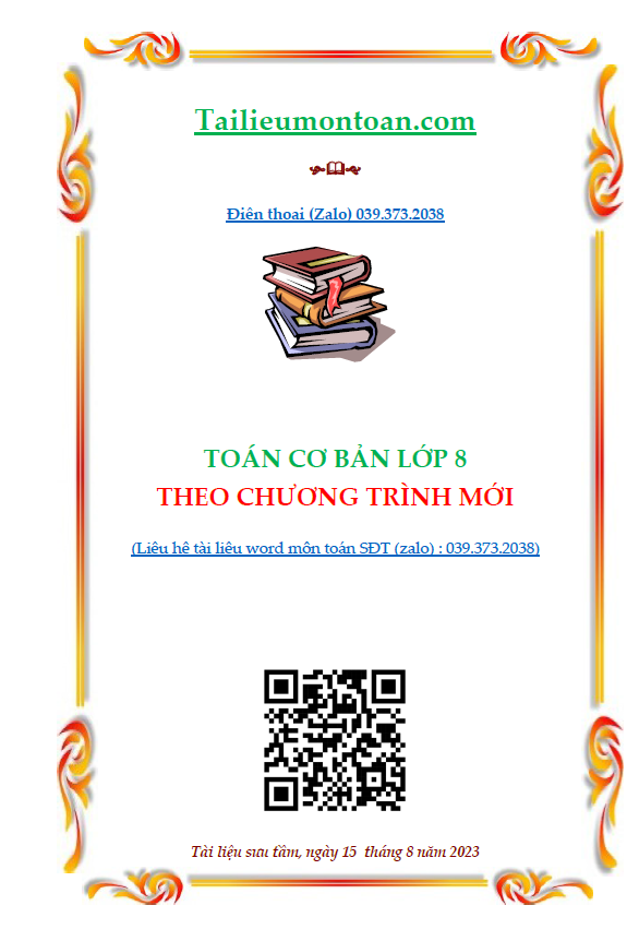 Các chuyên đề toán 8 theo chương trình mới