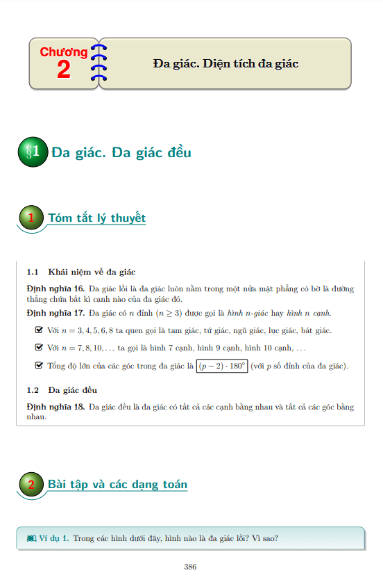 Các dạng bài tập đa giác và diện tích đa giác