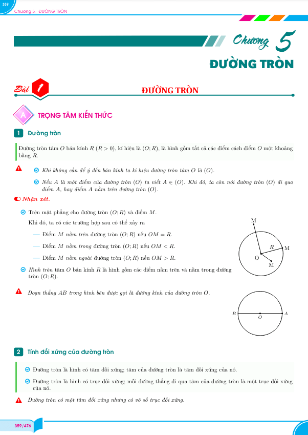 Chuyên đề đường tròn Toán 9 Chân Trời Sáng Tạo