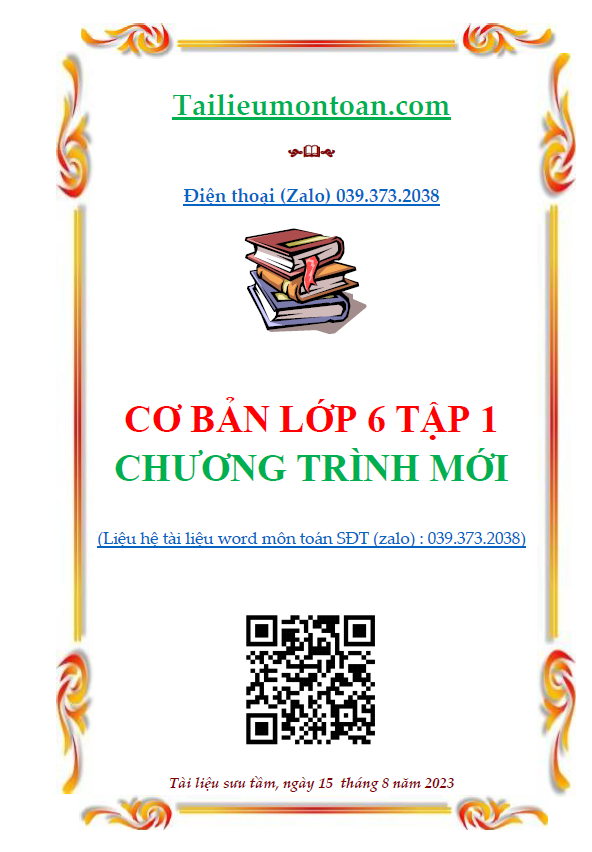 Cơ bản toán lớp 6 tập 1