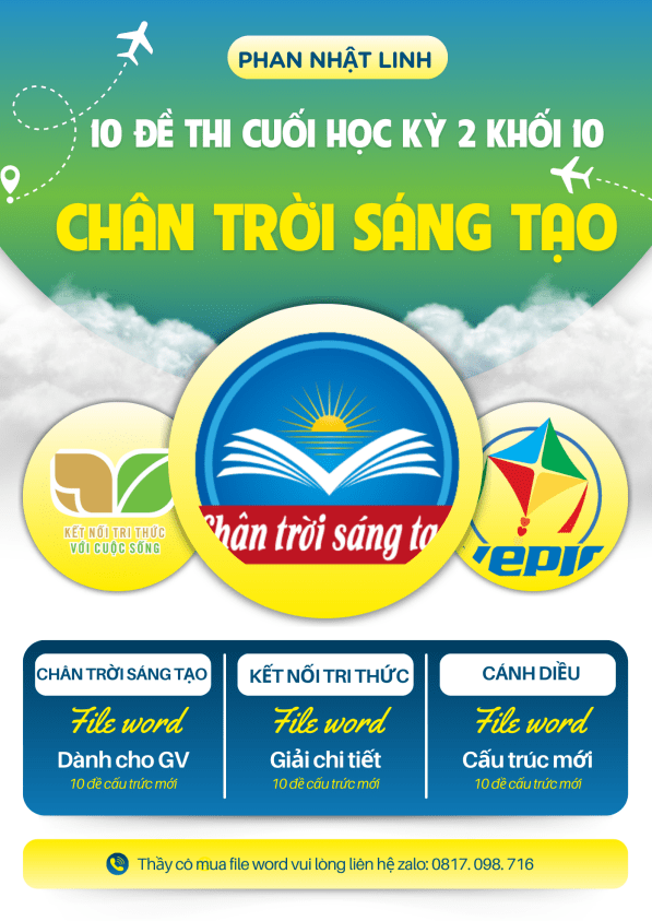 Đề cuối kỳ 2 Toán 10 CTST năm 2023 – 2024 theo định hướng Bộ GD&ĐT 2025