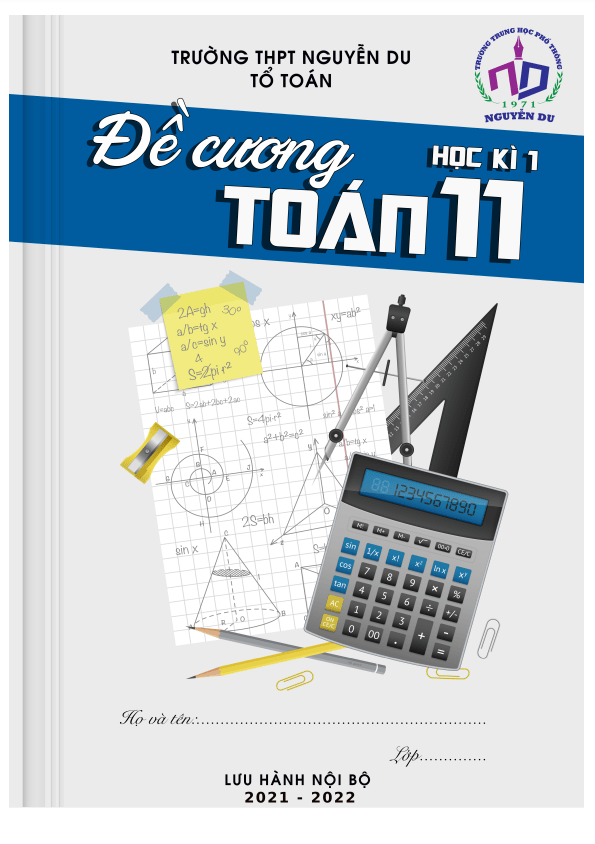 Đề cương học kỳ 1 Toán 11 năm 2021 – 2022 trường THPT Nguyễn Du – TP HCM