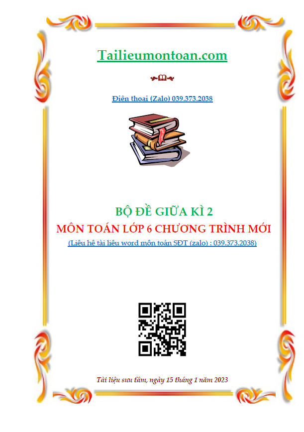 Đề giữa kì 2 môn toán lớp 7 mới