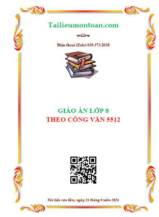 Giáo án môn toán lớp 8 theo công văn số 5512