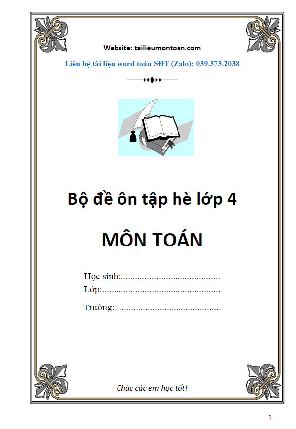 Ôn tập hè môn toán lớp 4