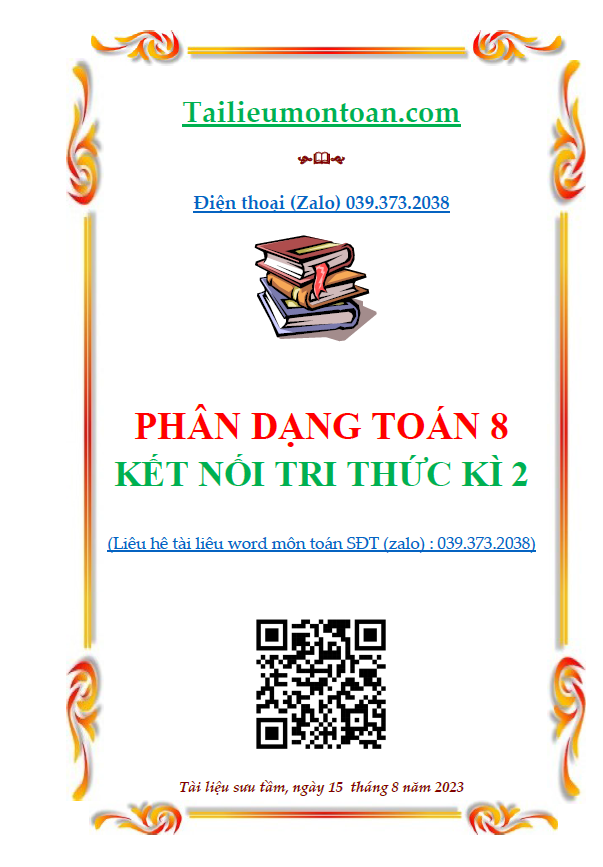 Phân dạng toán lớp 8 kì 2