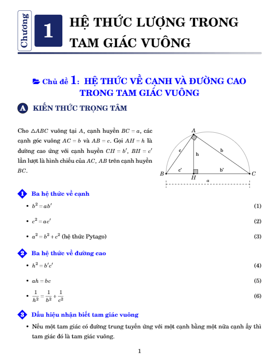 Phân dạng và bài tập Hình học 9