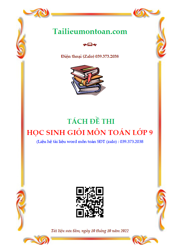 Tách đề thi học sinh giỏi môn toán lớp 9