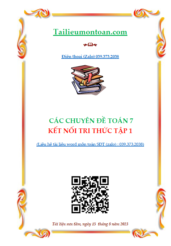 Tải Các chuyên đề kết nối tri thức toán 7 tập 1 | ThuVienSachPDF