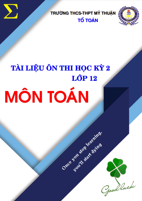 Tài liệu ôn thi học kỳ 2 lớp 12 môn Toán