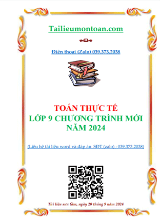 Toán thực tế lớp 9 chương trình mới