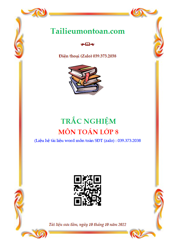 Trắc nghiệm môn toán lớp 8