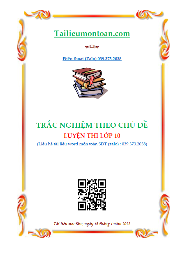 Trắc nghiệm theo chủ đề luyện thi lớp 10