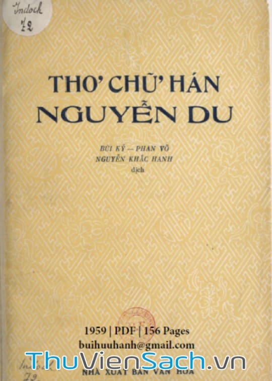 Thơ Chữ Hán Nguyễn Du