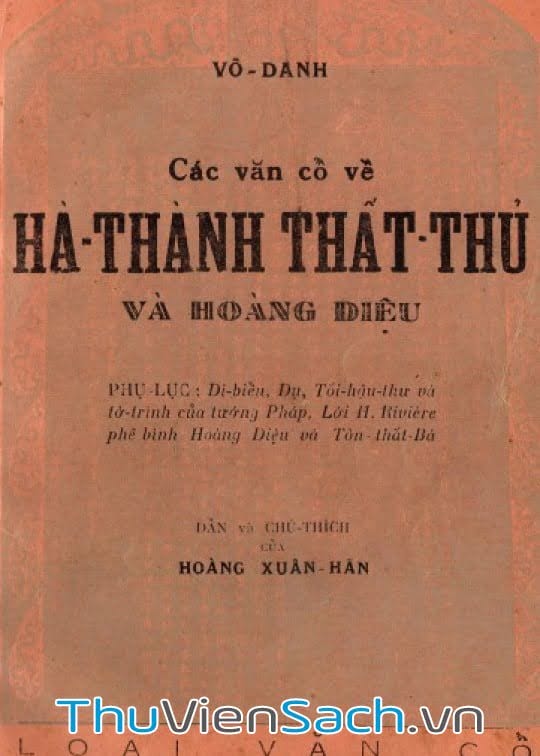 Hà Thành Thất Thủ Ca Và Hoàng Diệu