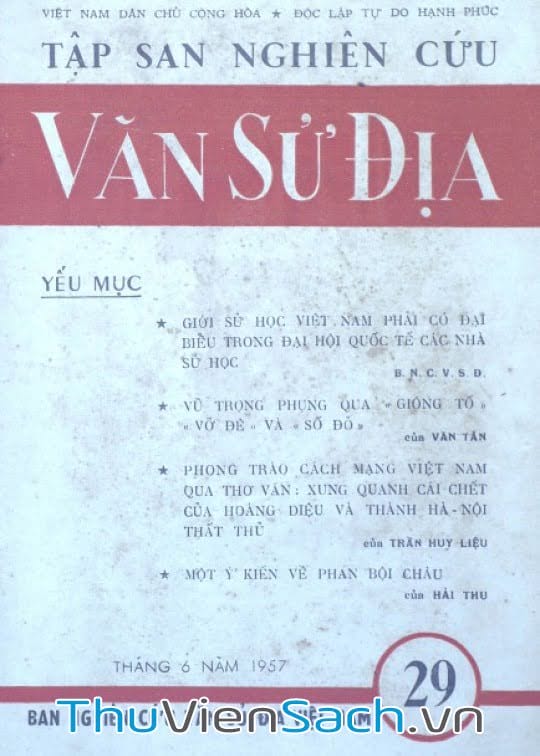 Tập San Nghiên Cứu Văn Sử Địa 29