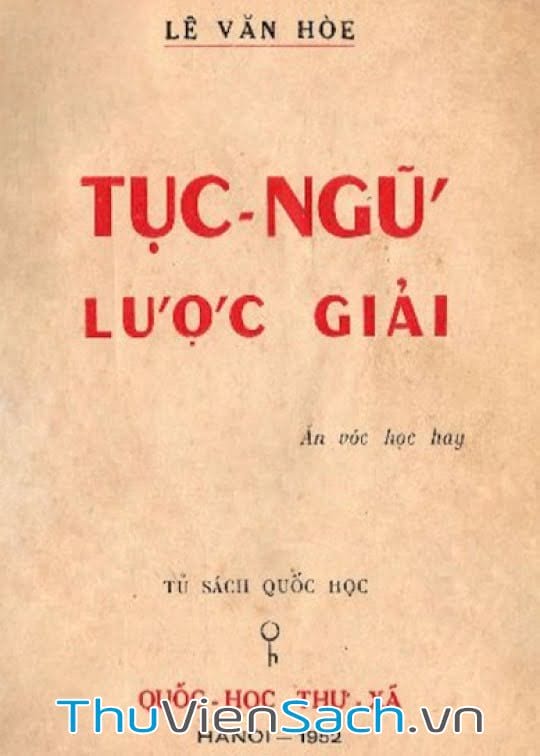 Tục Ngữ Lược Giải - Quyển 1