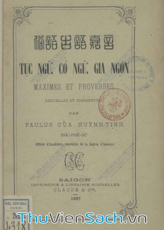 Tục Ngữ, Cổ Ngữ, Gia Ngôn